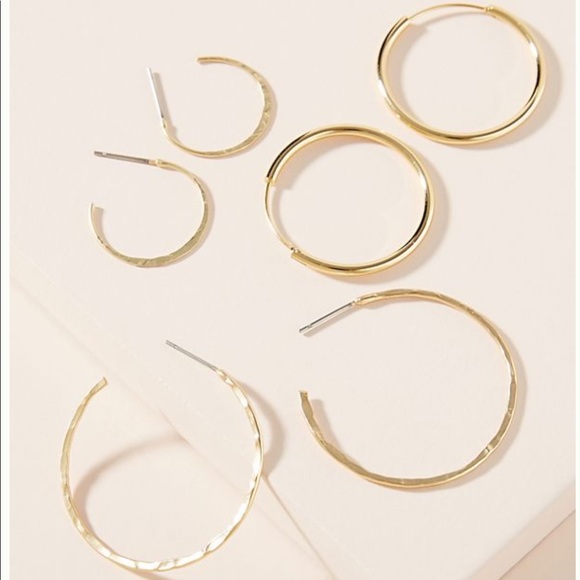 14k gold plated hoop earrings